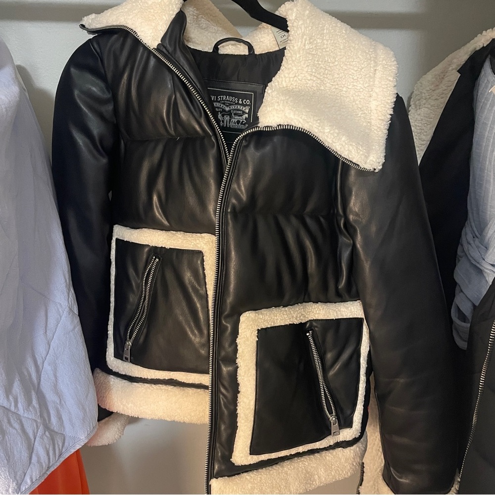 Levi’s Leather Shearling Jacket